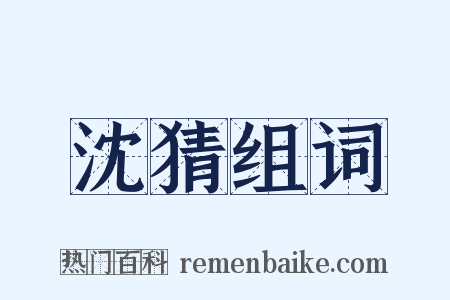 沈猜组词是什么意思的图片